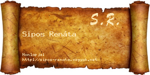 Sipos Renáta névjegykártya